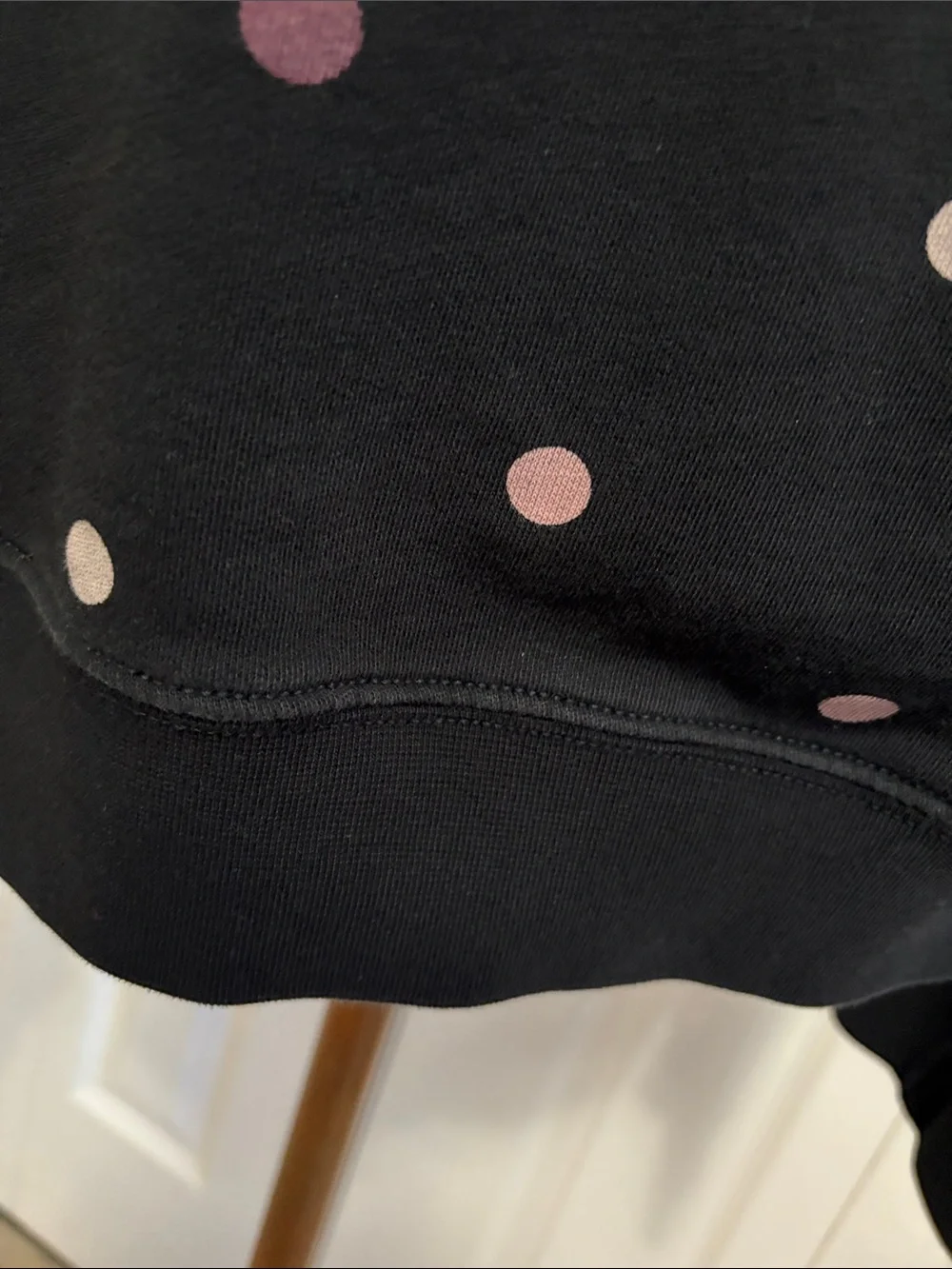 Kate Spade Broome Street Bakery Dot Logo Black Sweatshirt Size Medium